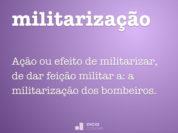 militarização