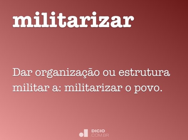 militarizar