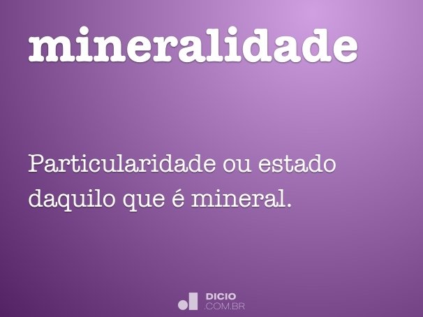 mineralidade