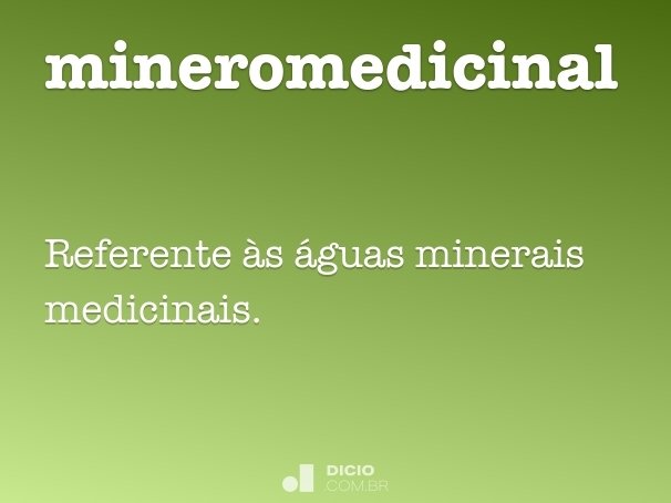 mineromedicinal