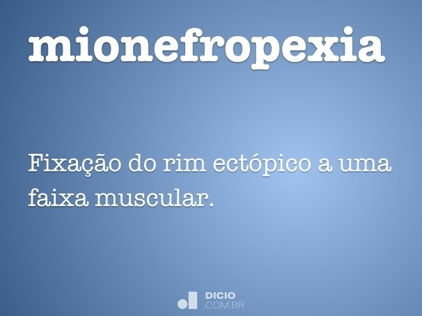 mionefropexia