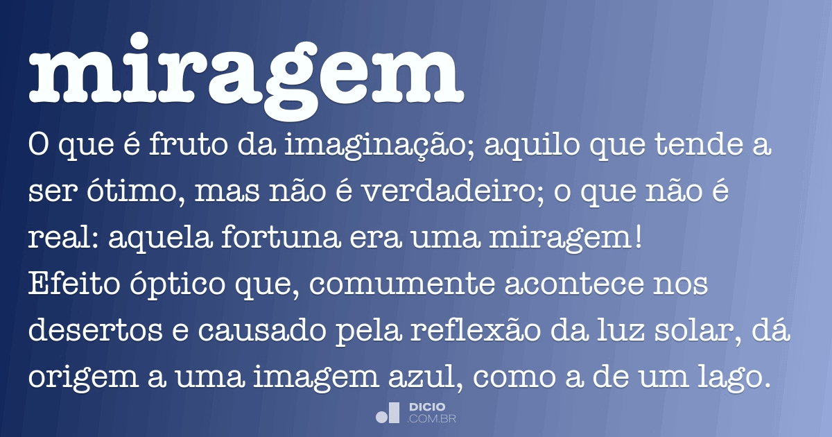 Miragem Dicio, Dicionário Online de Português