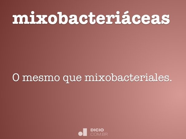 mixobacteriáceas