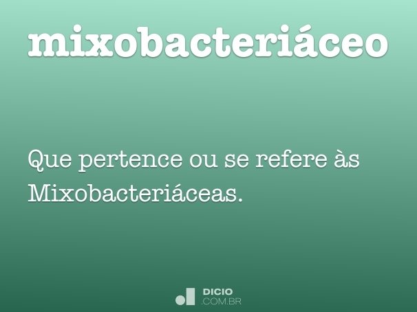 mixobacteriáceo