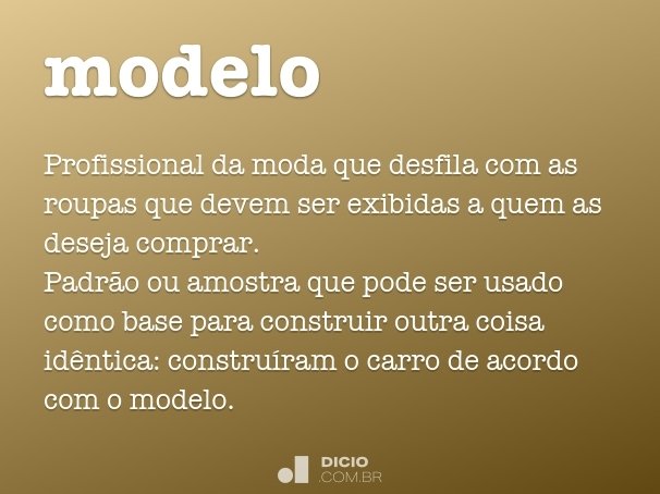 Modelo - Dicio, Dicionário Online de Português