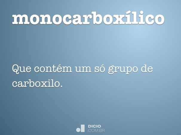 monocarboxílico