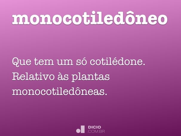 monocotiledôneo