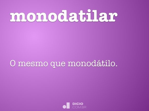 monodatilar