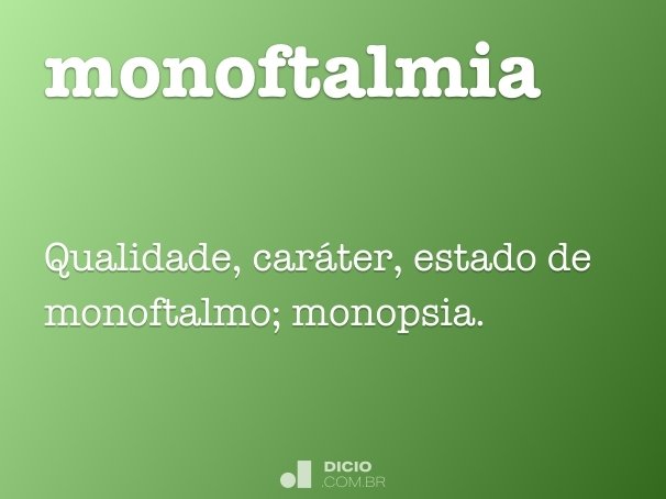 monoftalmia