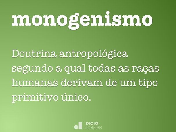 monogenismo