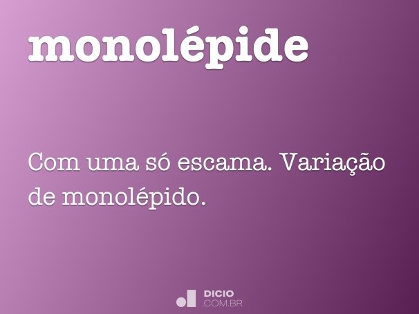 monolépide