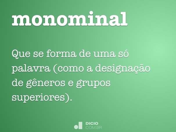 monominal