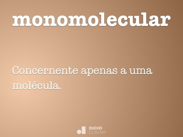 monomolecular