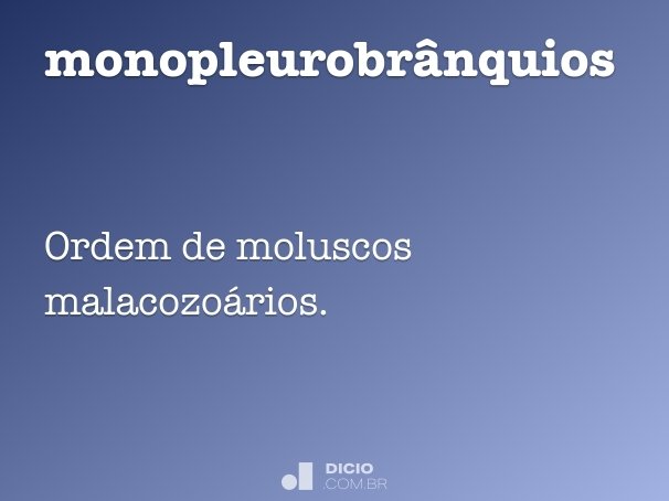 monopleurobrânquios