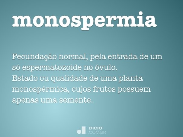 monospermia