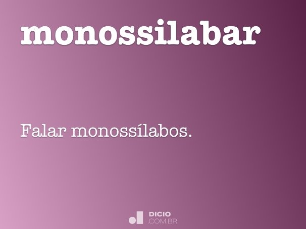 monossilabar