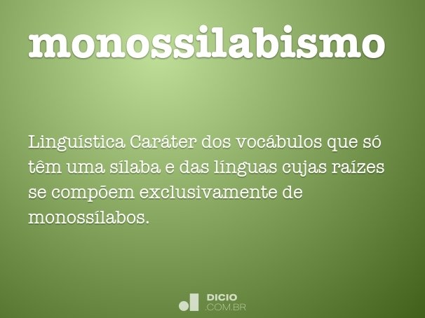 monossilabismo