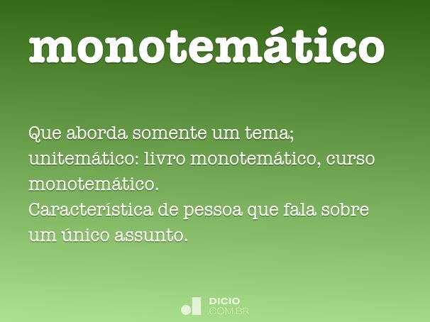 monotemático
