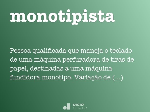 monotipista