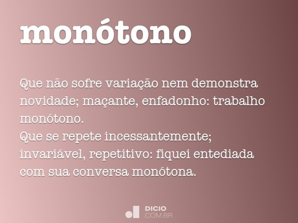 monótono