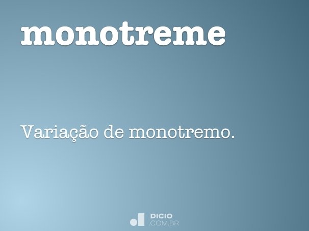 monotreme