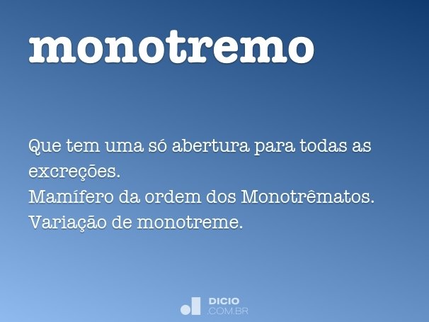 monotremo