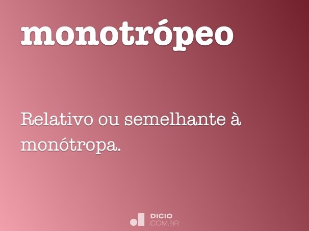 monotrópeo