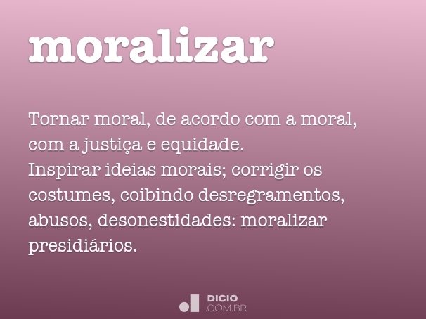 moralizar