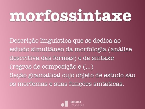 Morfossintaxe - substantivos