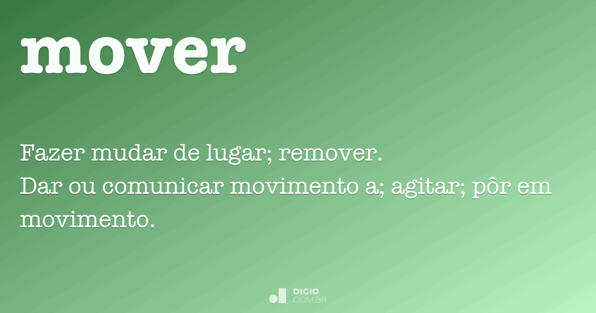 Qual é a diferença entre Mover e Movimentar e Mexer ?