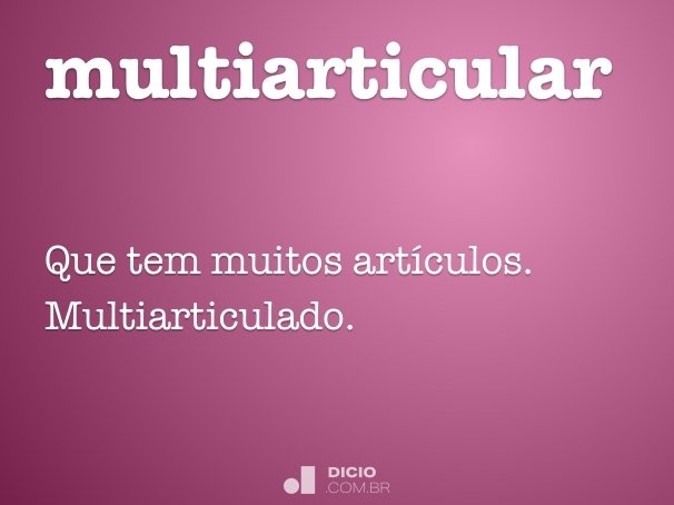 multiarticular
