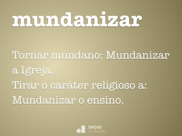 mundanizar