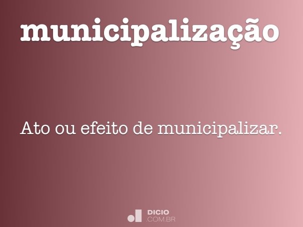 municipalização