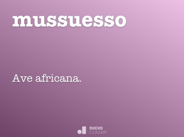 mussuesso