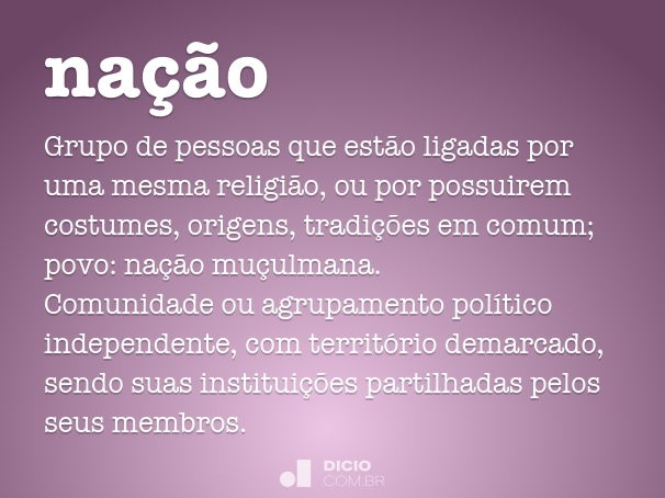 O Que é Nação