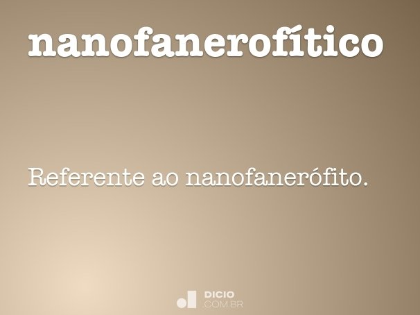 nanofanerofítico