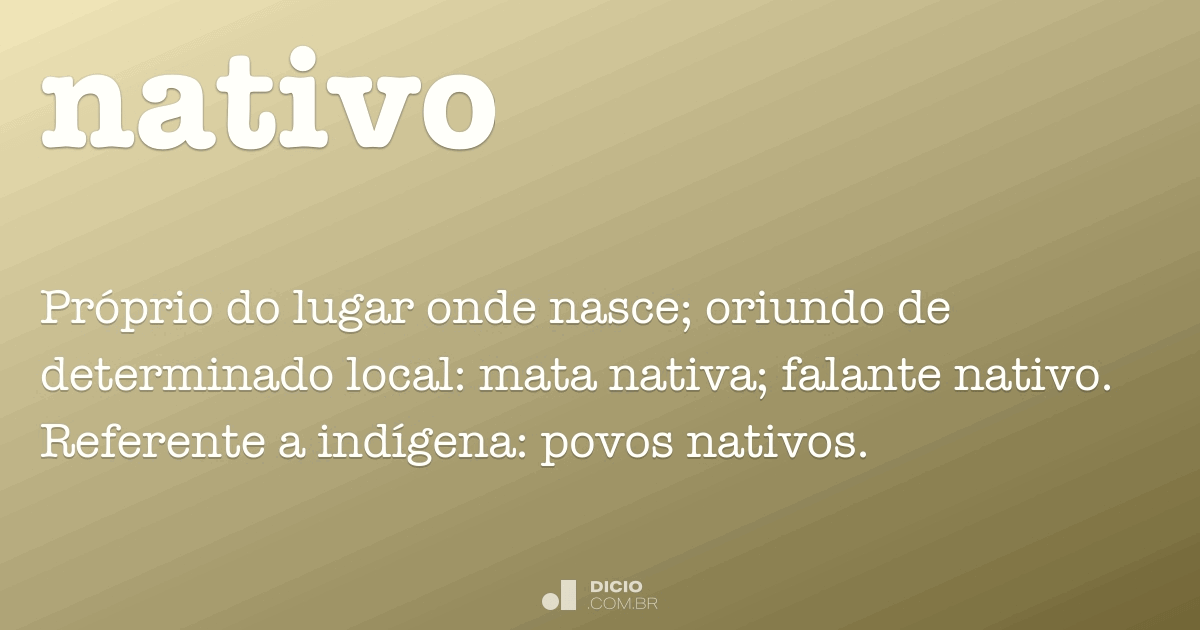 Nativo Dicio, Dicionário Online de Português