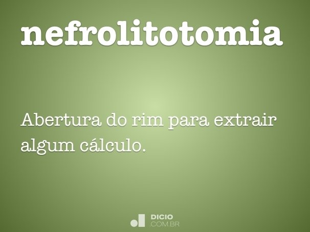 nefrolitotomia