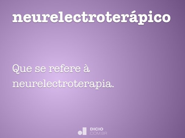 neurelectroterápico