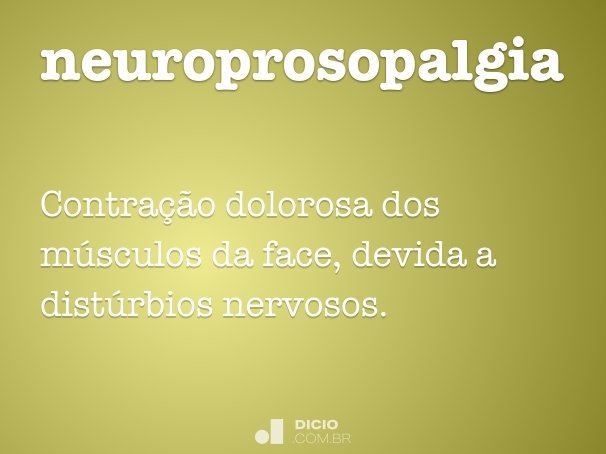 neuroprosopalgia