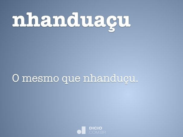 nhanduaçu