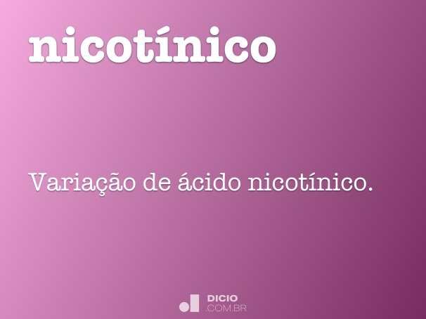 nicotínico