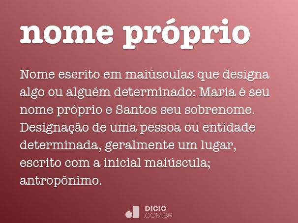 nome próprio