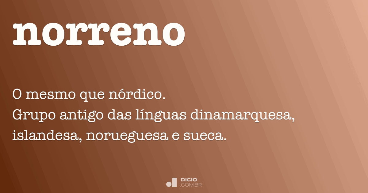 Norreno Dicio Dicionário Online de Português