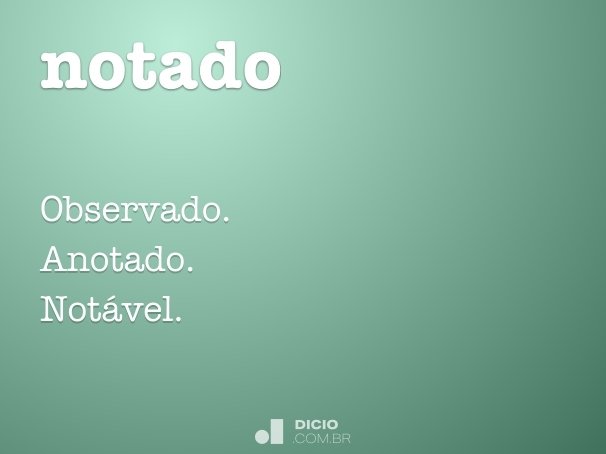 Notação - Dicio, Dicionário Online de Português