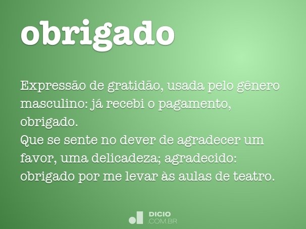 Obrigado ou obrigada - Em Português Correcto