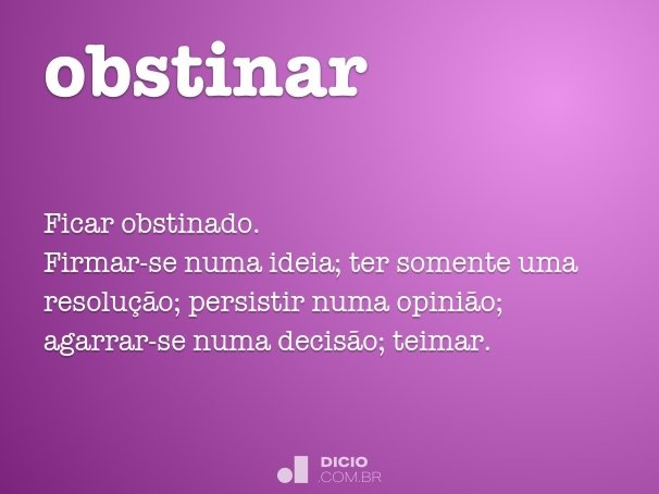 obstinar