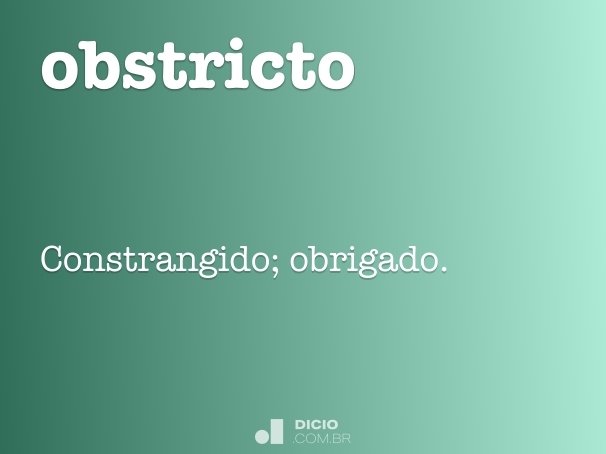 obstricto