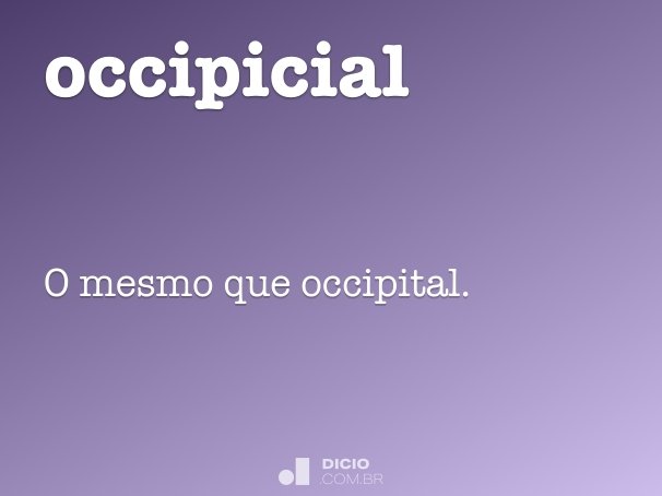 occipicial