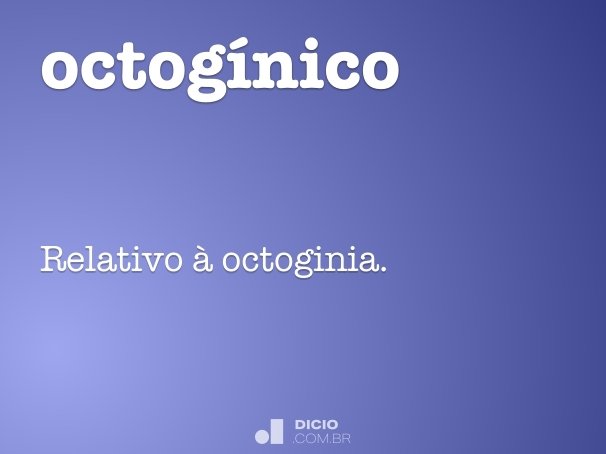 octogínico